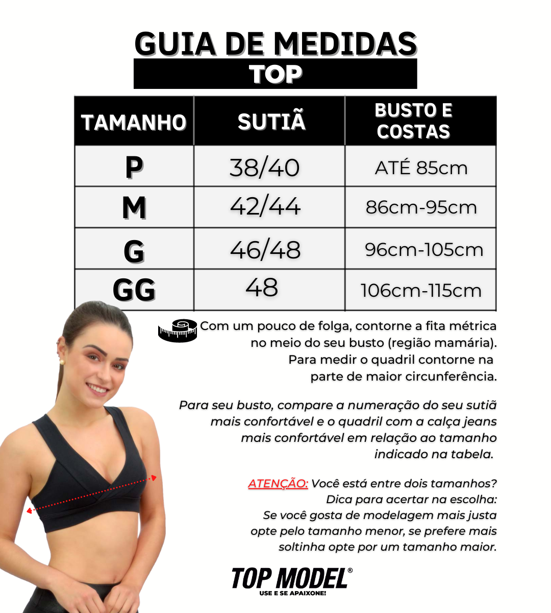 Top Alça Dupla de Sustentação Zen Preto Top Model