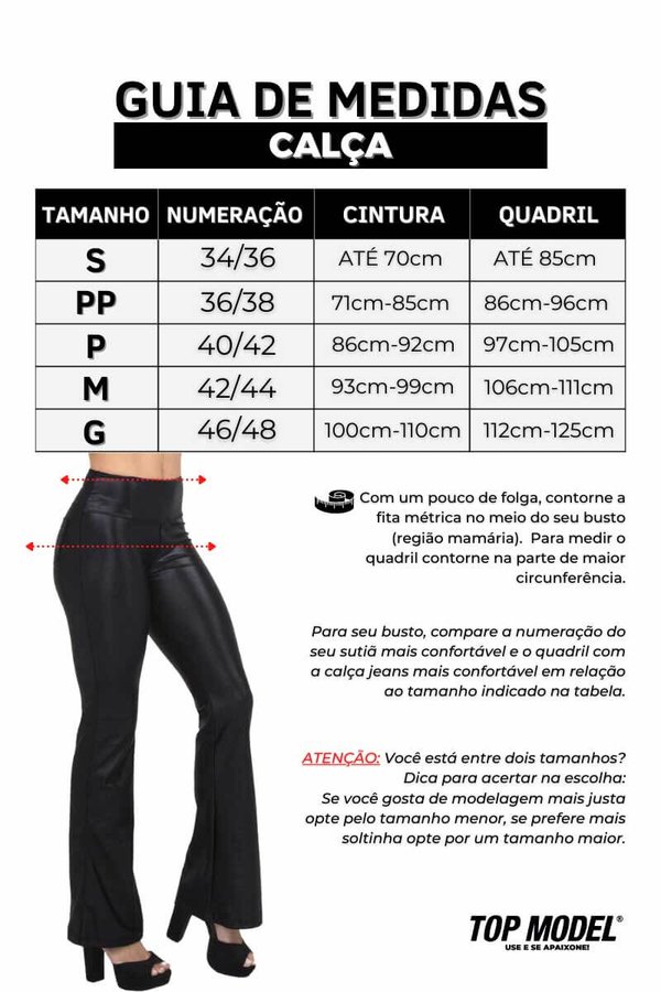 Calça Flare Maxi Lycra Top Model