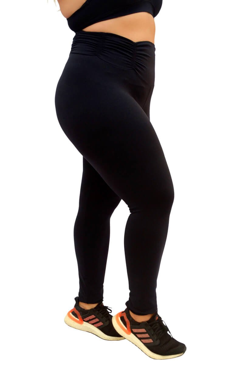 リントスル　PERFECT FORM LEGGINGS plus L Legging Plus Size Supplex Plus Cós Franzido Top Model