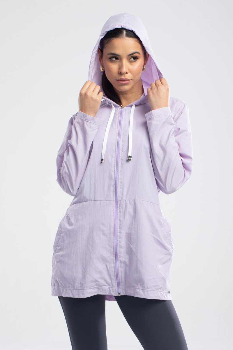 Aqua TimezOLD ROZEパーカー Jaqueta com Capuz Parka Astrid Lilas Top Model